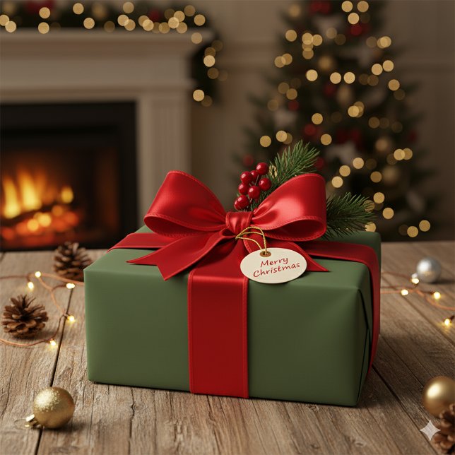 Papier Cadeau Elegant Deep Forest Green Christmas Gift Paper (Elegant Deep Forest Green Christmas Gift Paper)
