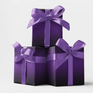 Papier Cadeau Élégant dégradé de pourpre royal et noir
