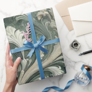 Papier Cadeau Élégant émeraude baroque Élégance