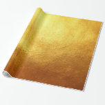 Papier Cadeau Elégant Faux Gold Foil Texture imprimée<br><div class="desc">Papier d'emballage Faux Gold Foil</div>