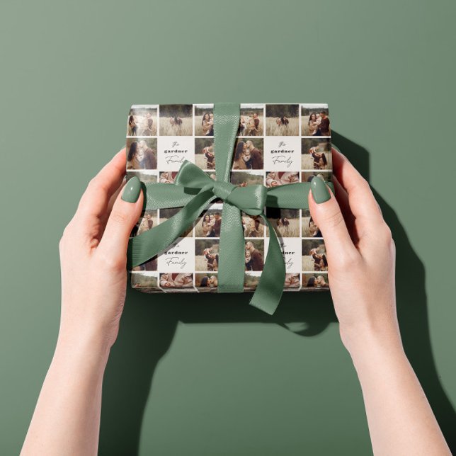 Papier Cadeau Élégant feuillage naturel moderne minime multi pho (Créateur téléchargé)