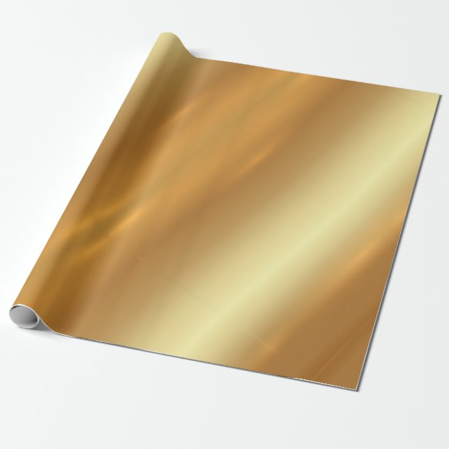 Papier Cadeau Elegant Gold Glamour Modern Luxury Template Gift (Déroulé)