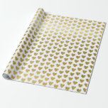 Papier Cadeau Elégant Gold Hearts Motif Mariage papier d'envelop<br><div class="desc">Un don mariage dans un faux motif feuille de coeurs d'or fait une présentation géniale. Idéal pour les jeunes mariés,  les douches nuptiales,  les wedding showers,  les nouvelles maisons,  les douches fiançailles,  et plus encore.</div>