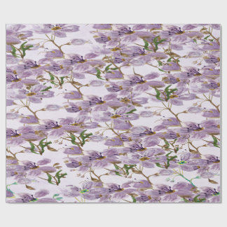 Papier Cadeau Elegant Lavender Bloom Wrapping Paper Roll