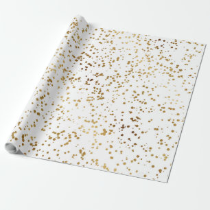 Papier Cadeau Elégant Luxe Parkling Gold Confetti Dots Image
