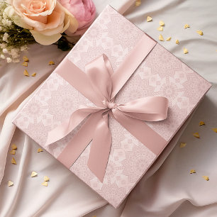 Papier Cadeau Elégant Mandala Blush Rose Gold