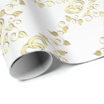 Papier Cadeau Élégant Mariage Or Anneaux Sur Satin Blanc<br><div class="desc">Doté d'élégants groupes de mariages dorés sur un arrière - plan satiné blanc. Ce papier d'emballage cadeau complètera votre cadeau. ⭐ 99% de mes designs dans mon magasin sont faits en couches. Cela vous permet de redimensionner et de déplacer facilement les graphiques et le texte pour qu'il s'adapte parfaitement à...</div>