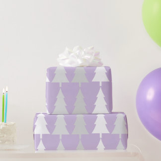 Papier Cadeau Elegant Minimalist Light Violet Christmas