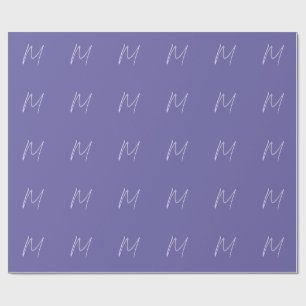 Papier Cadeau Élégant Moderne Monogramme de Nom Personnel