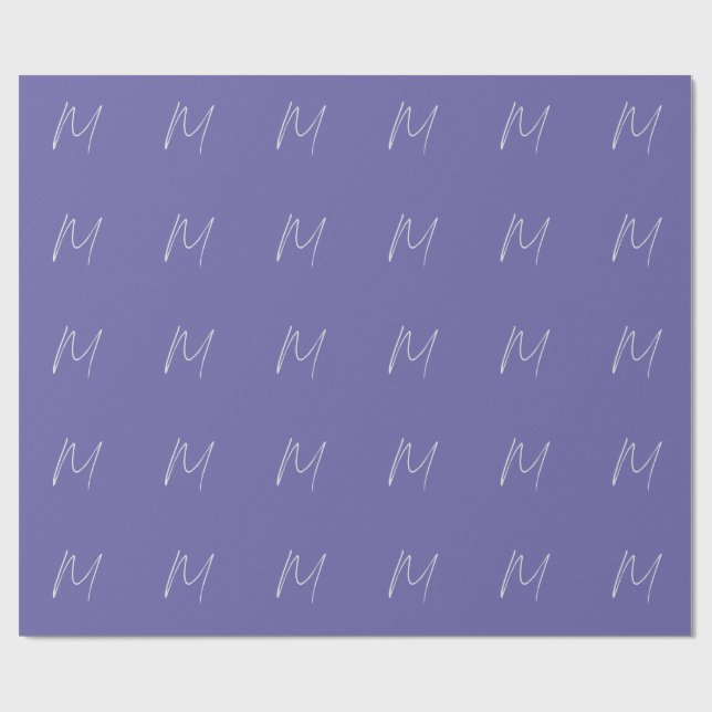 Papier Cadeau Élégant Moderne Monogramme de Nom Personnel (Plat)
