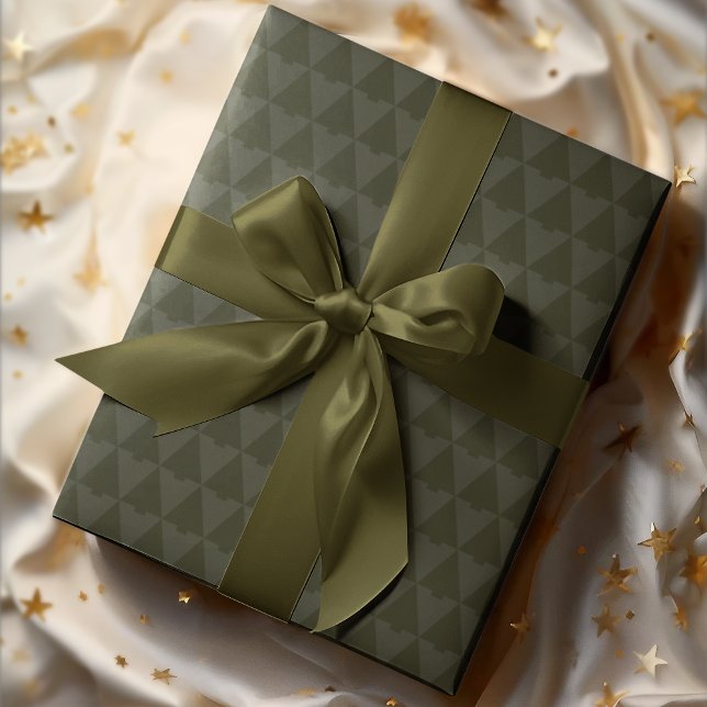 Papier Cadeau Élégant Monotone géométrique Noël Arbre de Noël (Créateur téléchargé)