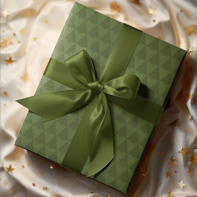 Papier Cadeau Élégant Monotone géométrique Noël Arbre de Noël (Créateur téléchargé)