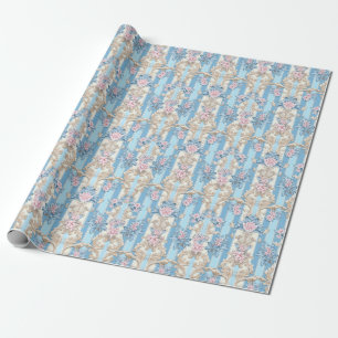 Papier Cadeau Élégant motif baroque pastel