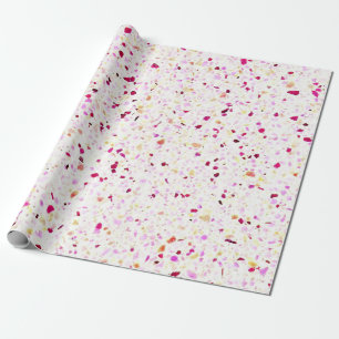 Papier Cadeau Élégant Motif blanc rouge pourpre rétro de Terr