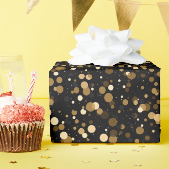 Papier Cadeau Élégant motif carrelé confetti (Fête d'anniversaire)