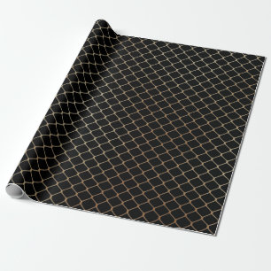 Papier Cadeau Élégant Motif de la chaîne de clôture dorée modern