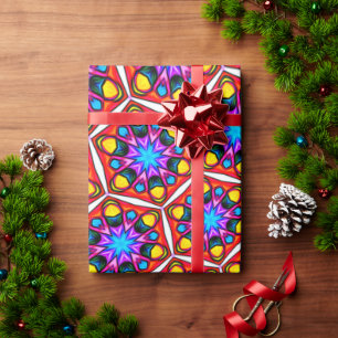 Papier Cadeau Élégant motif floral Abstrait