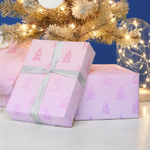 Papier Cadeau Élégant Motif holographique de Noël