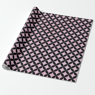 Papier Cadeau Élégant Motif moderne de diamants roses Abstrait