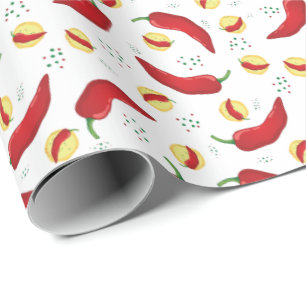 Papier Cadeau Élégant Motif Red Chile
