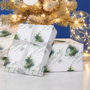 Papier Cadeau Elégant Noël Ornament Entreprise