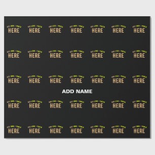 PAPIER CADEAU ÉLÉGANT NOIR PERSONNALISABLE MARQUE VERIFIE MODERN