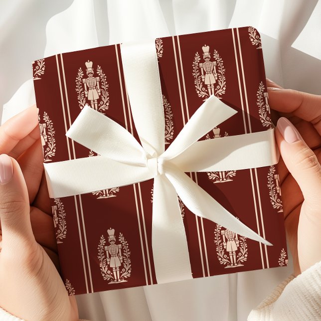 Papier Cadeau Élégant Noisette Rouge (Créateur téléchargé)