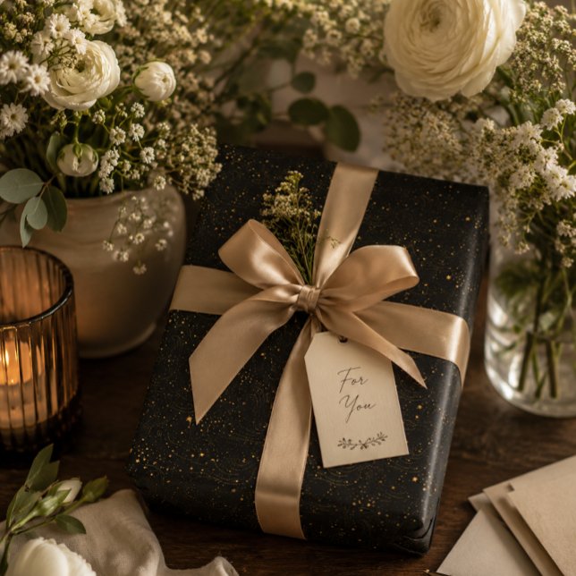 Papier cadeau élégant nuit étoilée or (Créateur téléchargé)
