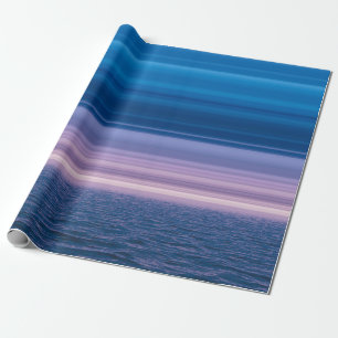 Papier Cadeau Elégant Océan Eau violet Horizon bleu ciel
