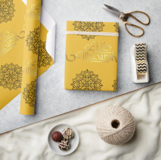 Papier Cadeau Élégant papier d'enveloppement de l'Aïd_Mandala- R