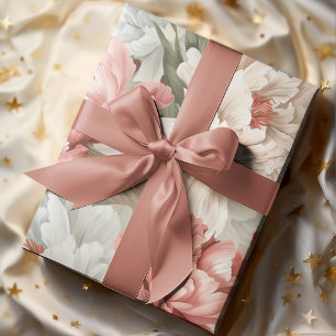 Papier Cadeau Elégant Peony Motif doux Pastel