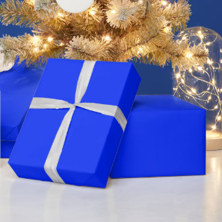 Papier Cadeau Elégant Personnalisé Félicitations Blanc sur Bleu