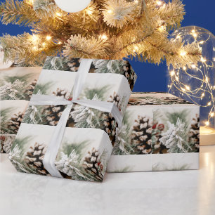 Papier Cadeau Elegant Pine 2025 Nouvel An's Eve année personnali