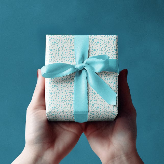 Papier Cadeau Élégant Pois bleu aléatoire (Créateur téléchargé)