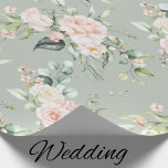 Papier Cadeau Élégant rose blanc Eucalyptus Sage Vert<br><div class="desc">De belles fleurs roses et rousses aux accents de verdure et de jolis eucalyptus sur un arrière - plan vert sauge. Donc jolie pour la douche nuptiale ou mariage ou toute occasion. Juste magnifique et si élégant.</div>