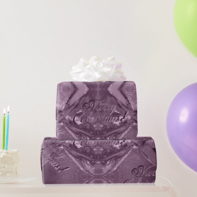 Papier Cadeau Élégant script Festif Antique Pink Noël (Cadeaux de fête)