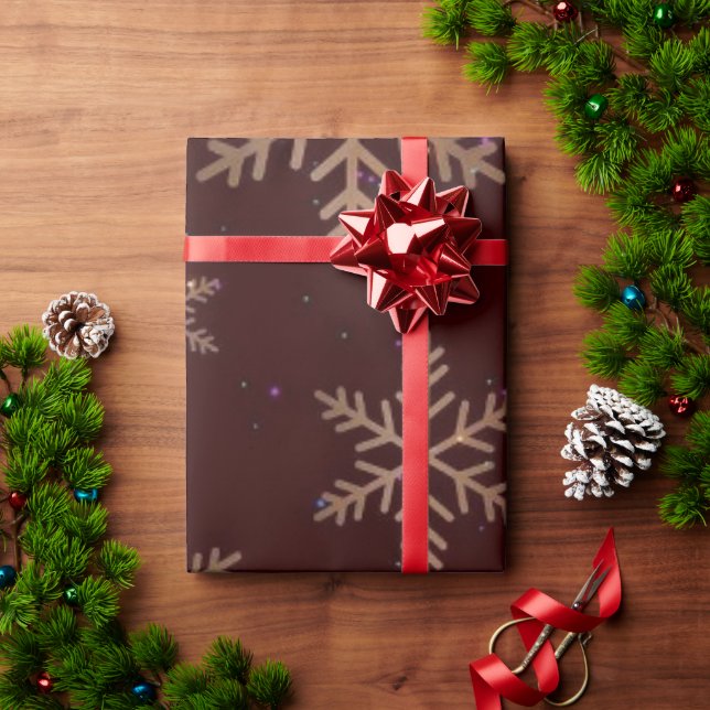 Papier Cadeau Elegant Snowflake Christmas Wrappin (Cadeau de vacances)