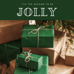 Papier Cadeau Elégant vert olive foncé Solid Noël