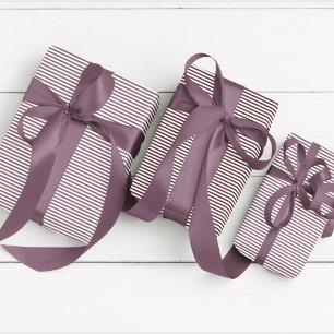Papier Cadeau Élégant violet mince rayé