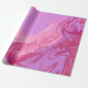 Papier Cadeau élégant violet rose marbré chic motif