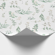 Elégante aquarelle blanche Florale Eucalyptus