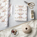 Papier Cadeau Elégante aquarelle personnalisée Floral Girly Chic<br><div class="desc">Elégante aquarelle personnalisée Floral Girly Chic Wrapping Papier cadeau Wrap dispose d'un joli cadre doré avec des fleurs d'aquarelle et votre nom personnalisé dans le centre. Personnalisez en modifiant le texte dans la zone de texte fournie. Conçu par ©Evco Studio www.zazzle.com/store/evcostudio</div>