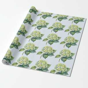 Papier Cadeau Elégante aquarelle tendance Hydrangea Floral