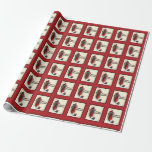 Papier Cadeau Elégante dame déco avec Scottie, Terrier écossais<br><div class="desc">Une carte postale victorienne Vintage d'une élégante dame déco avec Ecosse,  qui a été repensée pour une nouvelle génération de ceux qui aiment les images victoriennes. Chiens écossais noirs partageant l'esprit des vacances.</div>