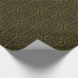 Papier Cadeau Élégante Filigree Noir & Or