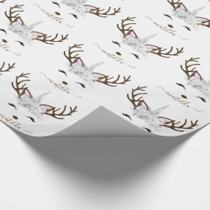 Papier Cadeau Élégante parties scintillant d'argent de Noël