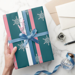 Papier Cadeau Élégante Parties scintillant d'argent Noël Motif d