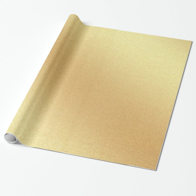 Papier Cadeau Elégante Parties scintillant d'or Faux moderne Gol (Déroulé)
