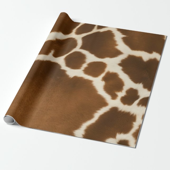 Papier Cadeau Élégante Vache Faux Cuir Collection moderne (Déroulé)