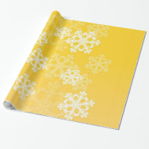 Élégants flocons de neige jaune motif de Noël mode
